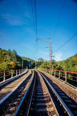 Fototapeta na wymiar Railroad tracks. Classical railway