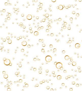 Vector realistic soda, champagne bubbles