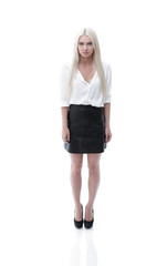 Fototapeta premium Responsible young employee of the company. photo in full growth.