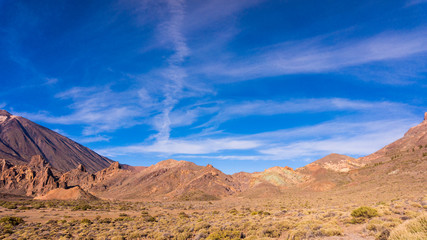 Naklejka premium landscape with mount Teide in Teide National Park - Tenerife, Canary Islands