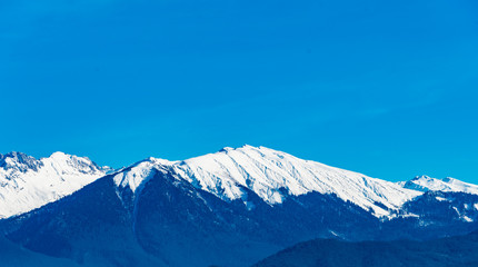 Fototapeta na wymiar Caucasus mountains. Mountains with snow in winter