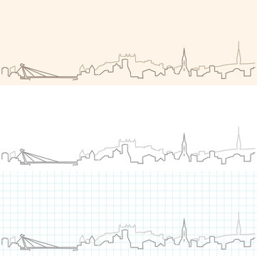 Bratislava Hand Drawn Skyline
