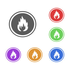 Flame buttons