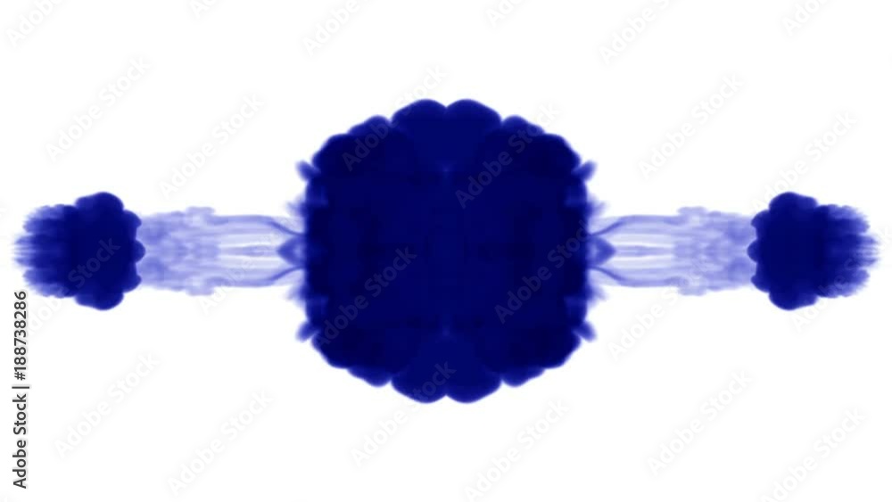 Poster abstract background of ink or smoke flows is kaleidoscope or rorschach inkblot test9. isolated on wh