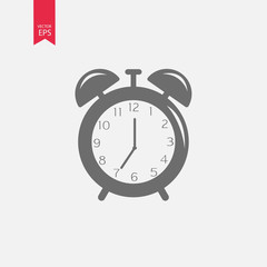 Alarm Clock icon vector icon, Wake up, get up concept, Time sign isolated on white background. Trendy Flat style for graphic design, Web site, UI. EPS10