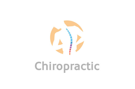 Chiropractic Body Pain Exercice Vector spine diagnostics symbol design Logo Illustration