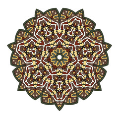 Colorful mandala on a white background