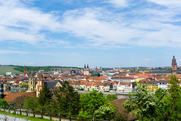 Fototapeta premium Stadtpanorama panorama Würzburg