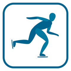 Fototapeta premium Speed skating emblem.