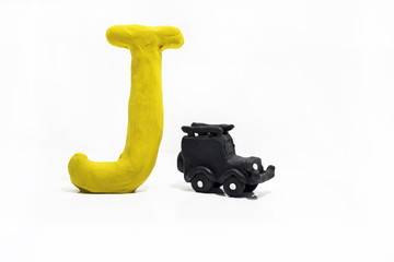 Letters made from Play Clay with some visualizations.