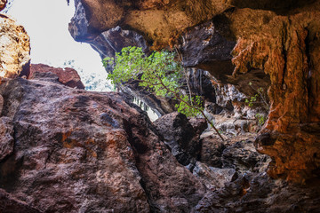 View in famous Phranang cave at Raylay Railay Beach
