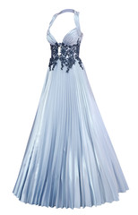 evening dress with pleated skirt
