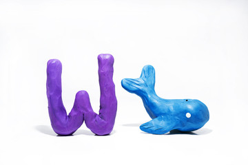 Letters made from Play Clay with some visualizations.