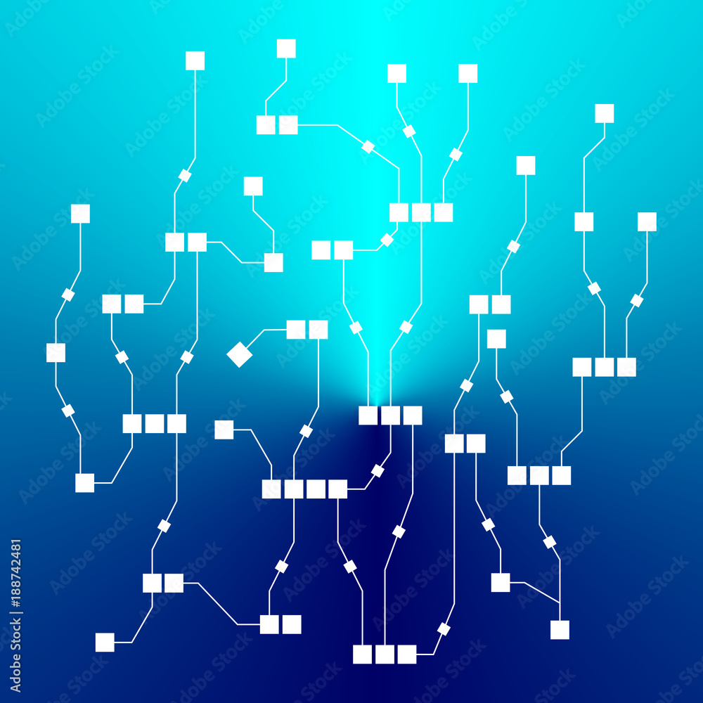 Poster abstract circuit networking blockchain concept background.