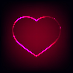 Bright heart. Design element for Happy Valentine's Day. Ready for your design, greeting card, banner. Vector illustration.