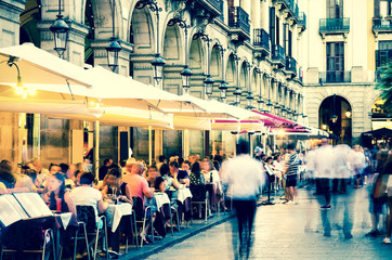 Royal square in Barcelona, Spain