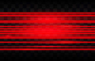 Abstract red laser beams. Isolated on transparent black background. Vector illustration, eps 10