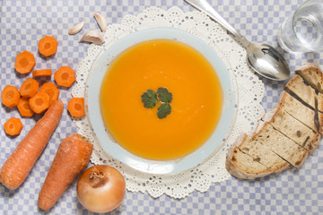 Homemade carrot soup