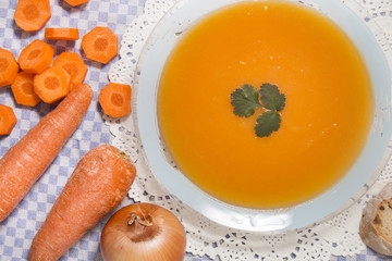 Homemade carrot soup