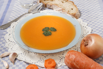 Homemade carrot soup
