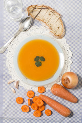 Homemade carrot soup
