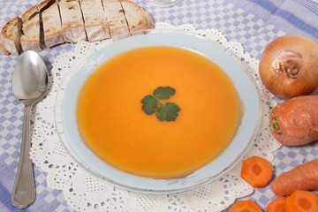 Homemade carrot soup
