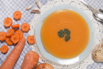 Homemade carrot soup