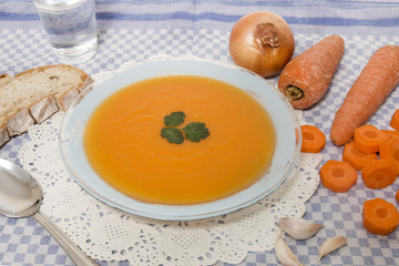 Homemade carrot soup