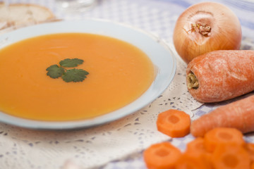 Homemade carrot soup