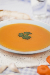 Homemade carrot soup