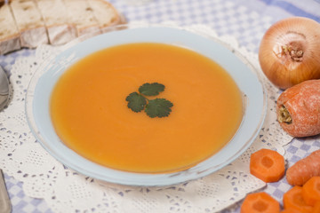 Homemade carrot soup