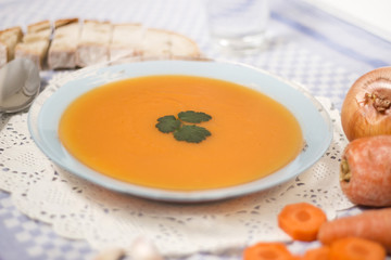 Homemade carrot soup