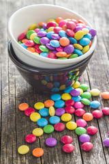 Colorful chocolate candies.