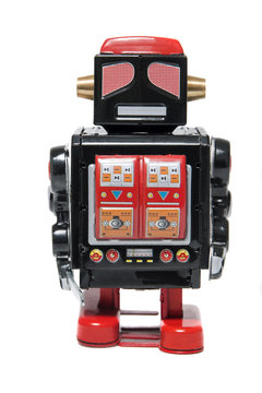 Vintage tin robot toy