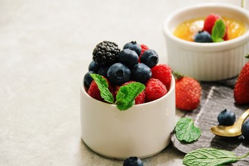Variety of Mixed Berries with Creme Brulee on the side