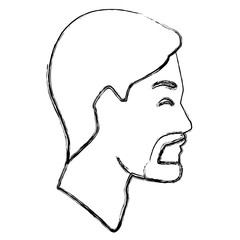 Man silhouette head icon vector illustration graphic design