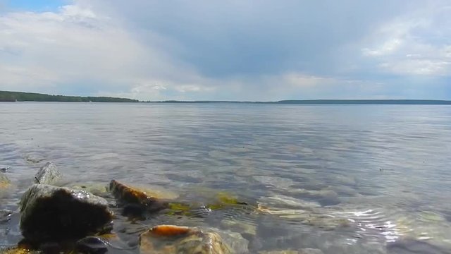Water ripples on lake surface