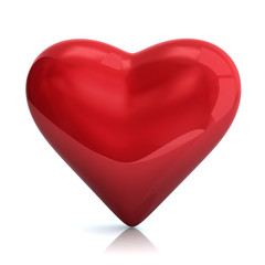 3d perfect red heart Valentines day love concept