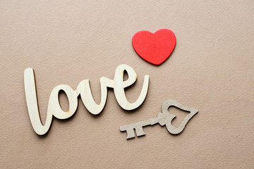 find key to the heart as a symbol of love