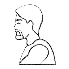 Fitness man profile icon vector illustration graphic design