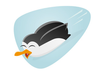 sliding penguin clipart © shockfactor