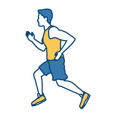 Fototapeta na wymiar Fitness man running icon vector illustration graphic design