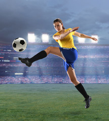 Young Female Soccer Player