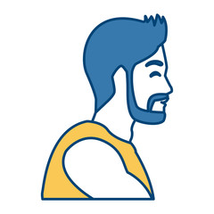 Fitness man profile icon vector illustration graphic design