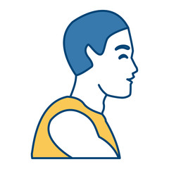 Fitness man profile icon vector illustration graphic design