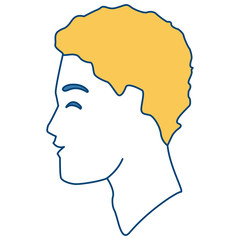 Man silhouette head icon vector illustration graphic design