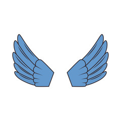wings open isolated icon vector illustration design