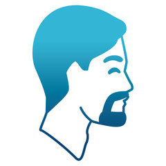 Man silhouette head icon vector illustration graphic design