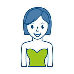 cartoon woman icon