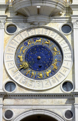 Obraz premium Outdoor astrological clock in the Doge's Palace, Venice, 2017.